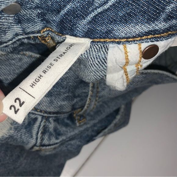 PacSun 100% Cotton High Rise Straight Distressed Jeans - Picture 7 of 16